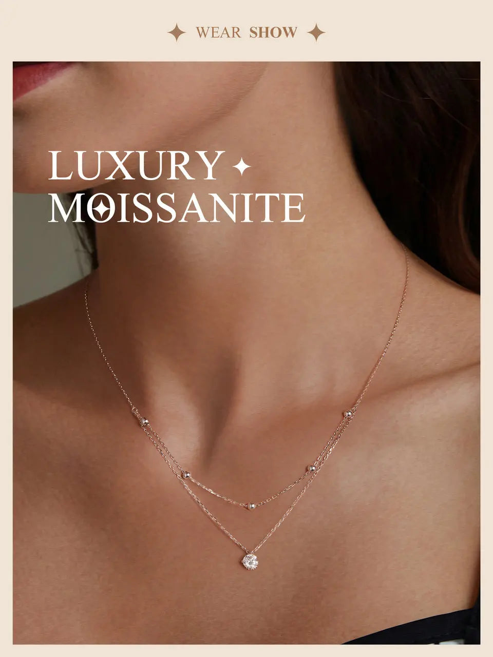 Sara's Multilayer Moissanite Necklace