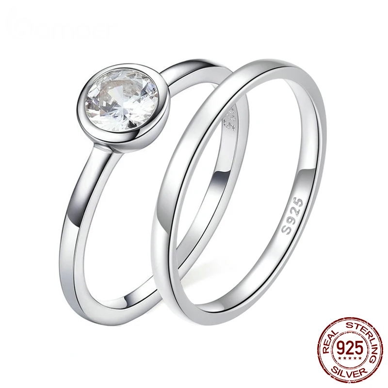 Clear CZ Finger Ring Minimalist