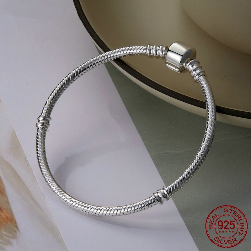 Silver Snake Chain Bangle & Bracelet for Women