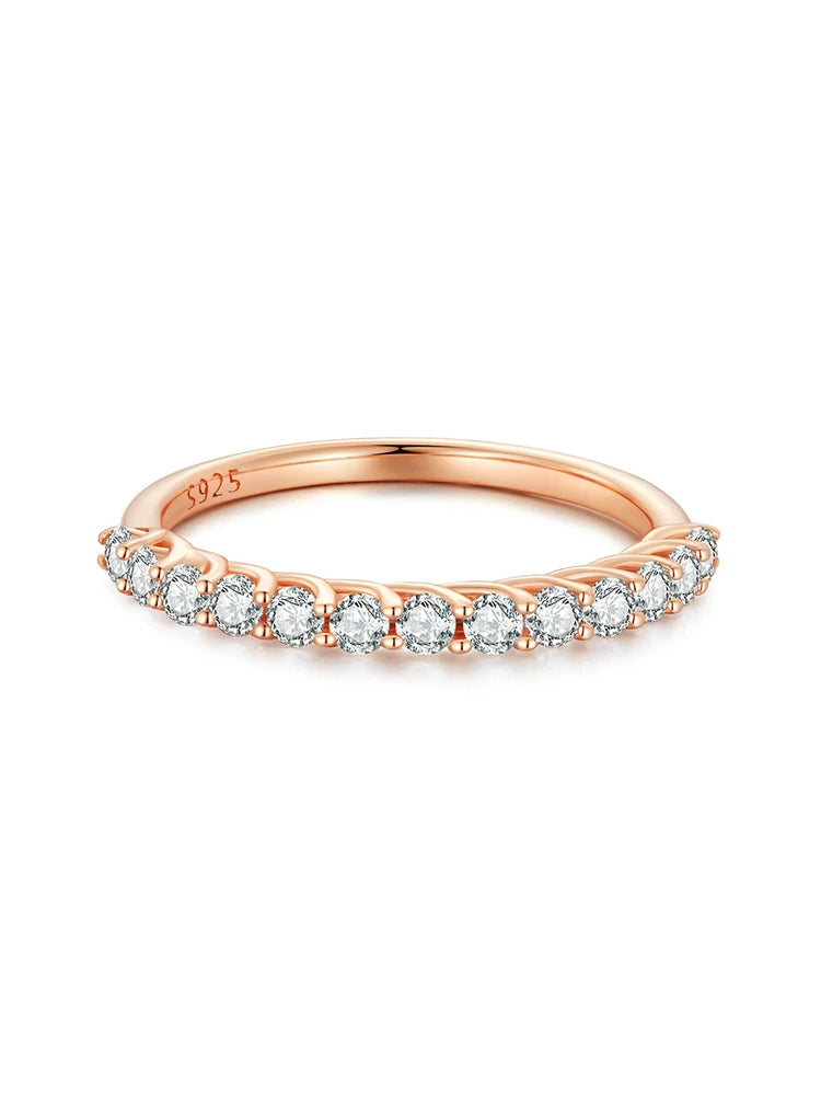 Moissanite Half Band Eternity Ring for Women