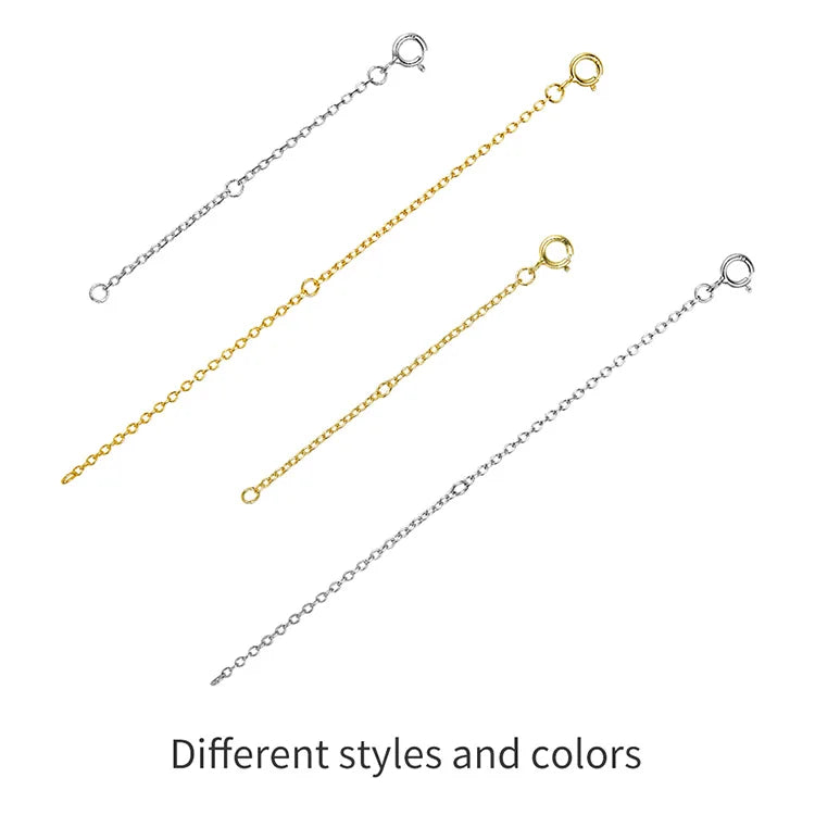 14K Gold Plated 925 Sterling Silver Extended Chains