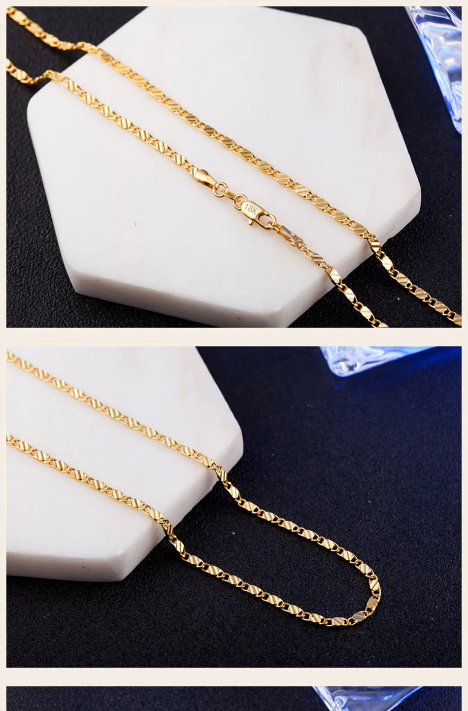 Aurora 925 Sterling Silver Necklace with Gold Chain