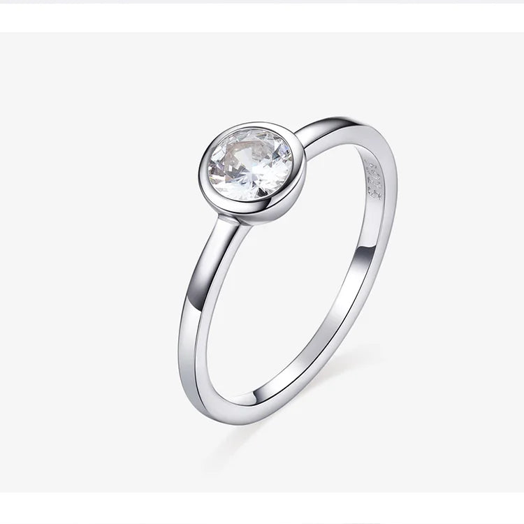 Clear CZ Finger Ring Minimalist