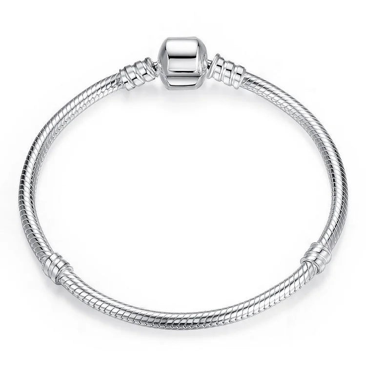 Silver Snake Chain Bangle & Bracelet for Women