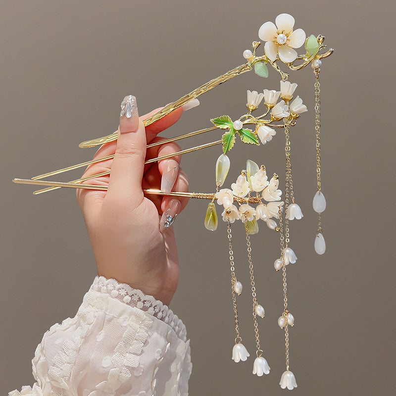 Retro Chinese Style Tassel Hair Clip for Women