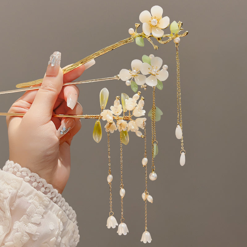 Retro Chinese Style Tassel Hair Clip for Women