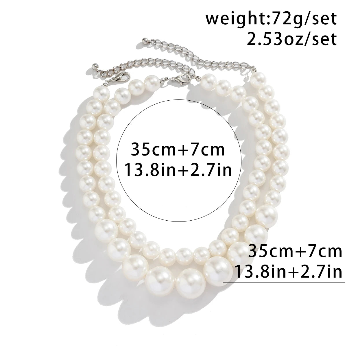 Faux Pearl Beaded Necklaces for Women Wedding Party