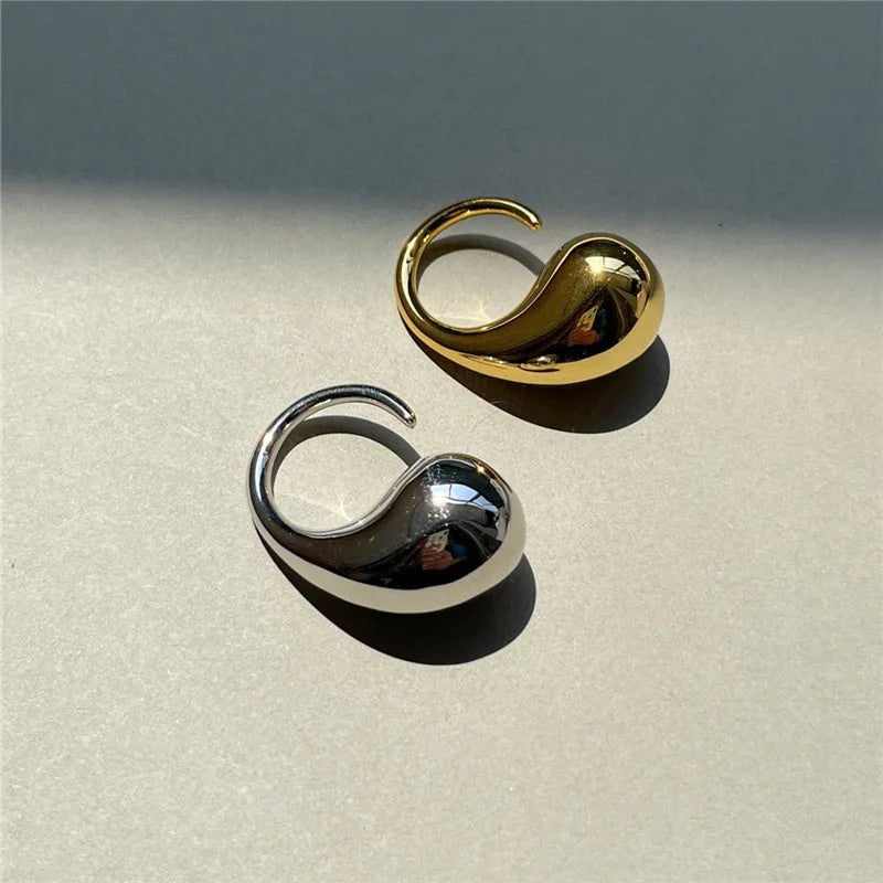 New Gold and Silver Water Drop Ring