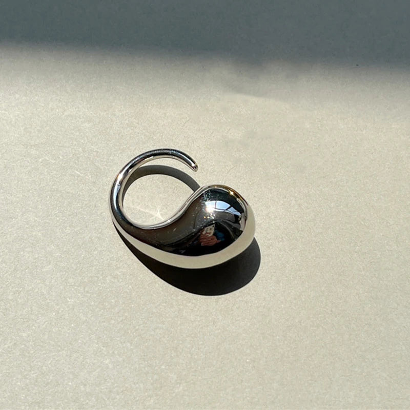 New Gold and Silver Water Drop Ring