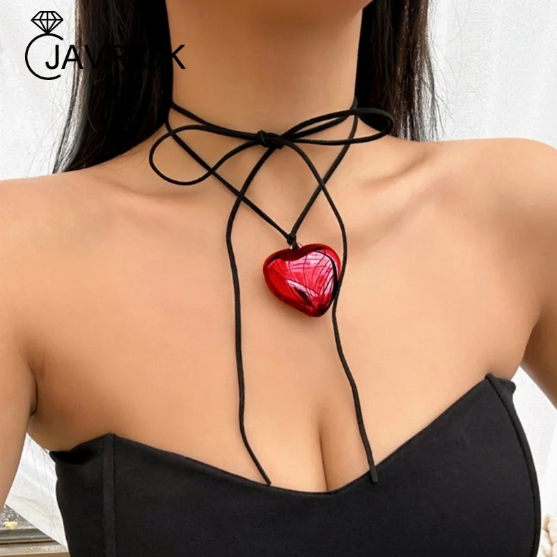 Heart Knot Tie Necklace