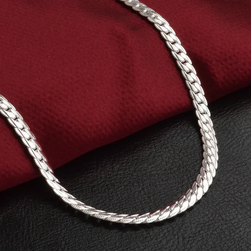 925 Sterling Silver Noble Luxury Necklace Chain 20-60mm