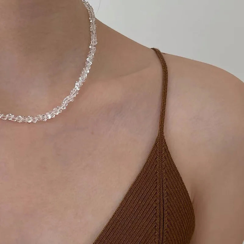 white crystal necklace