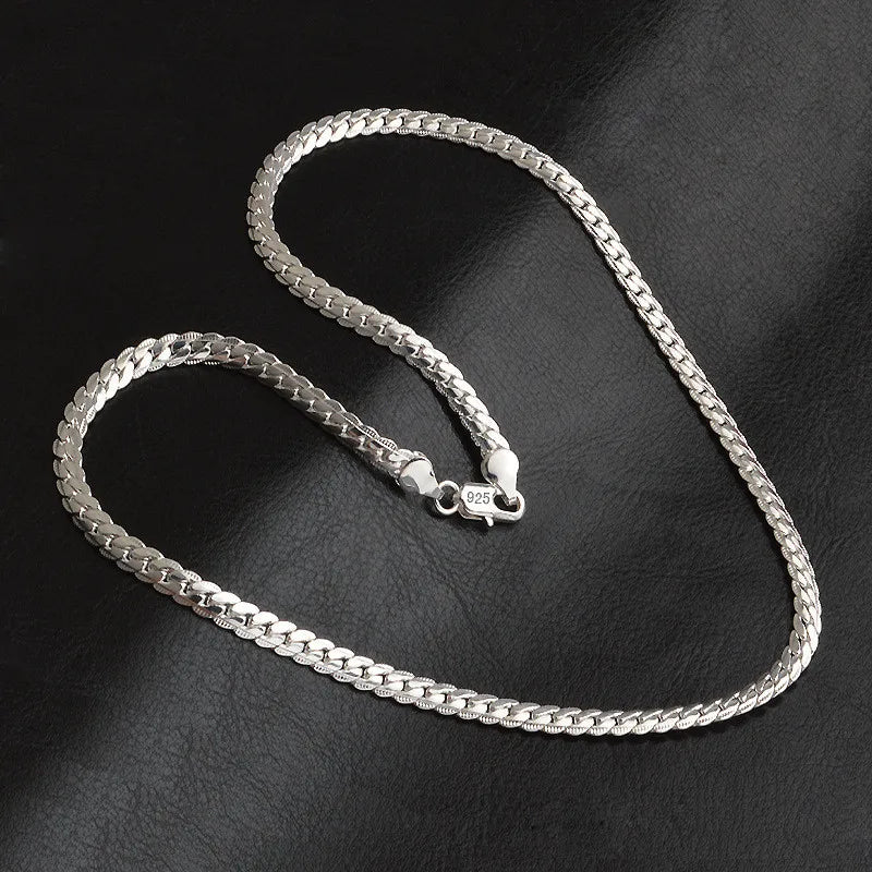 925 Sterling Silver Noble Luxury Necklace Chain 20-60mm