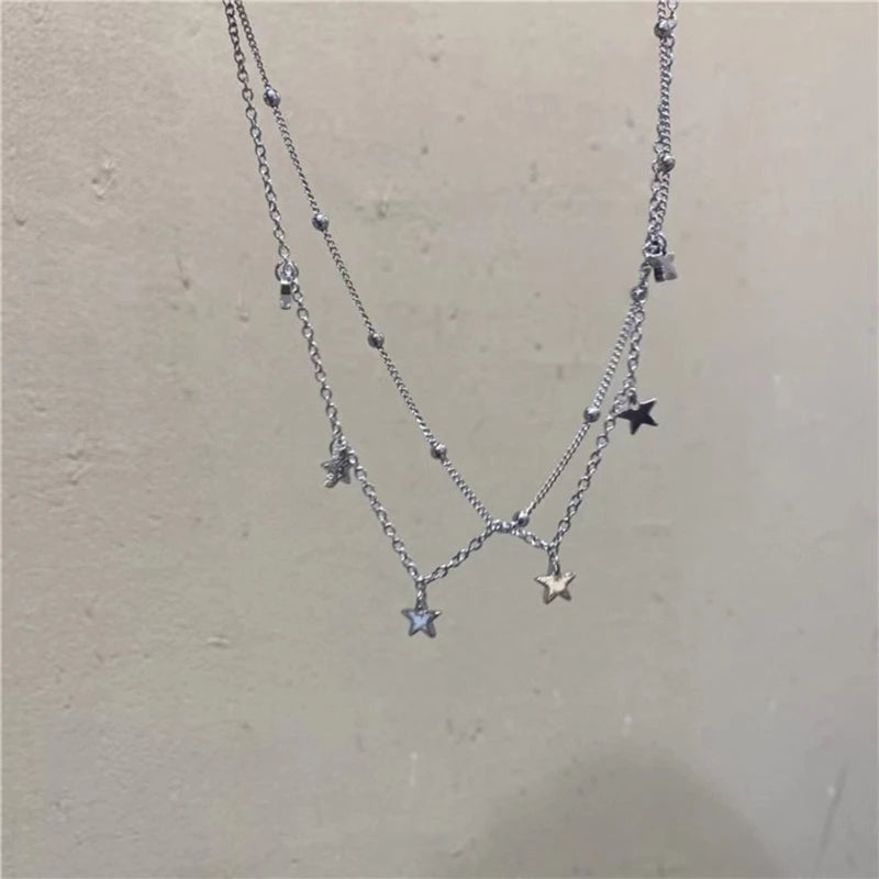 Star cluster beaded necklace