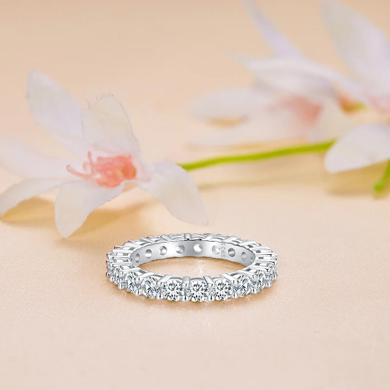 Moissanite Ring Full Eternity Band