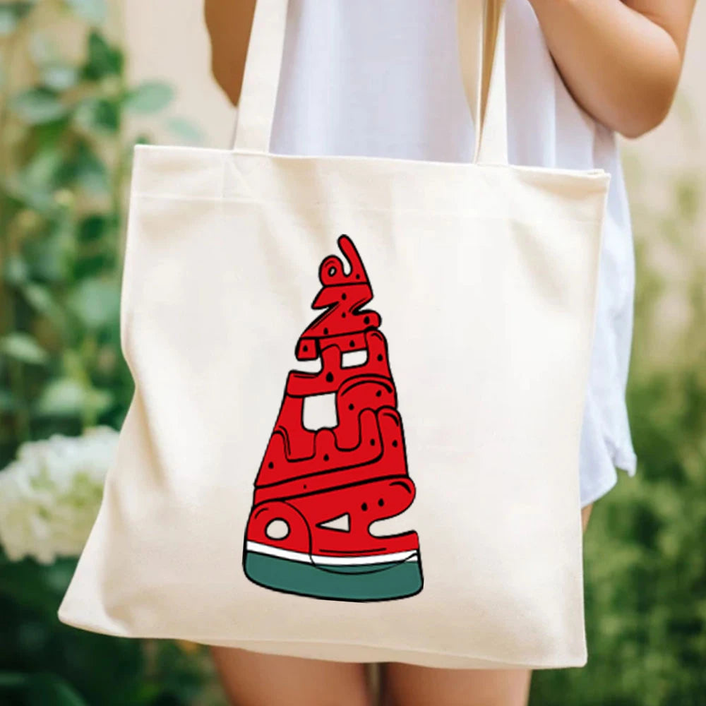 Stand with Love and Peace College Tote Bags Funny This Is Not A Watermelon Women's Elegant Large Handbag  Female Shoulder Bags