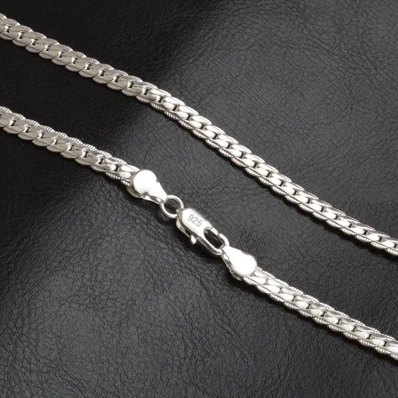 925 Sterling Silver Noble Luxury Necklace Chain 20-60mm