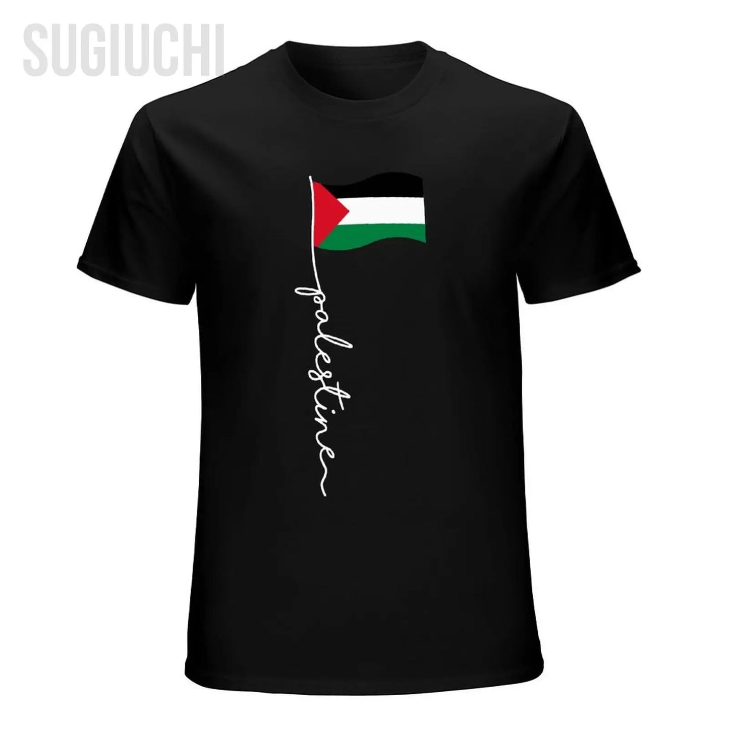 Unisex Men Palestine Flag With Palestine Name For Palestinians Tshirt Tees T Shirts Women Boys 100% Cotton T-Shirt