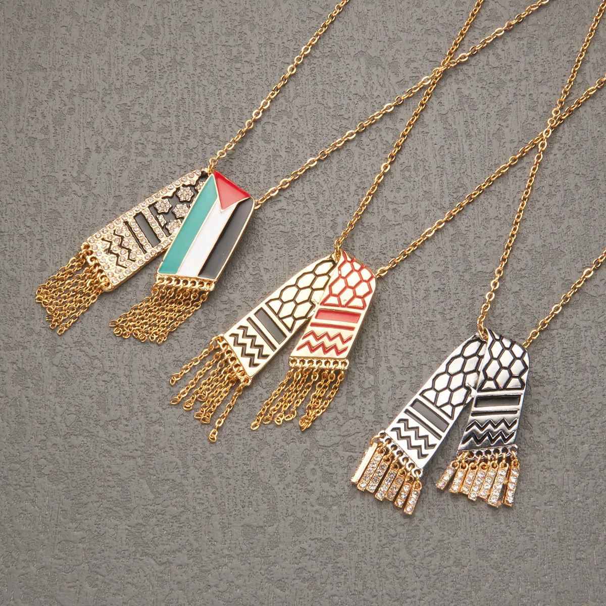 Stainless Steel Palestine Scarf Necklace Pendant For Women Jewelry palestinian Accessories