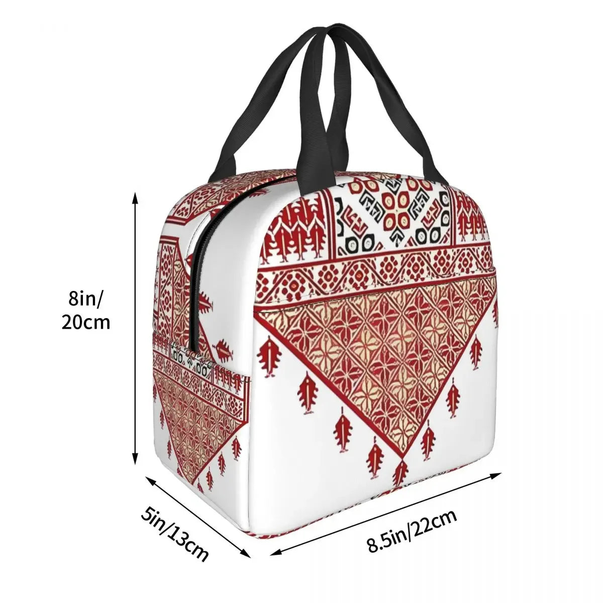 Tatreez Cross Arabic Insulated Lunch Bags Thermal Bag   Leakproof Tote Lunch Box Food Storage Bags