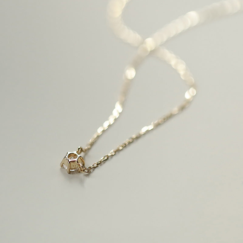 white zircon necklace