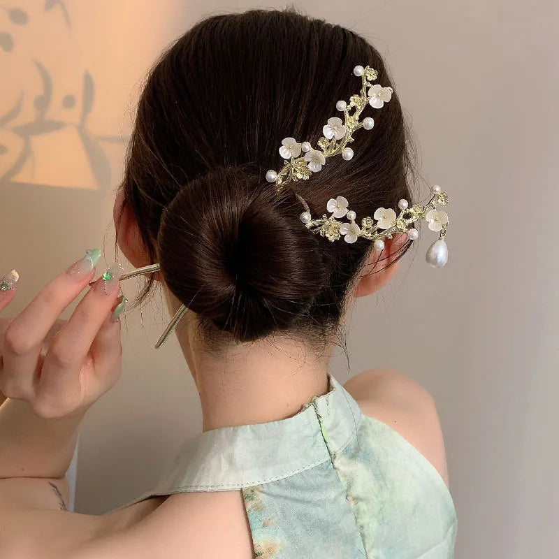 Retro Chinese Style Tassel Hair Clip for Women