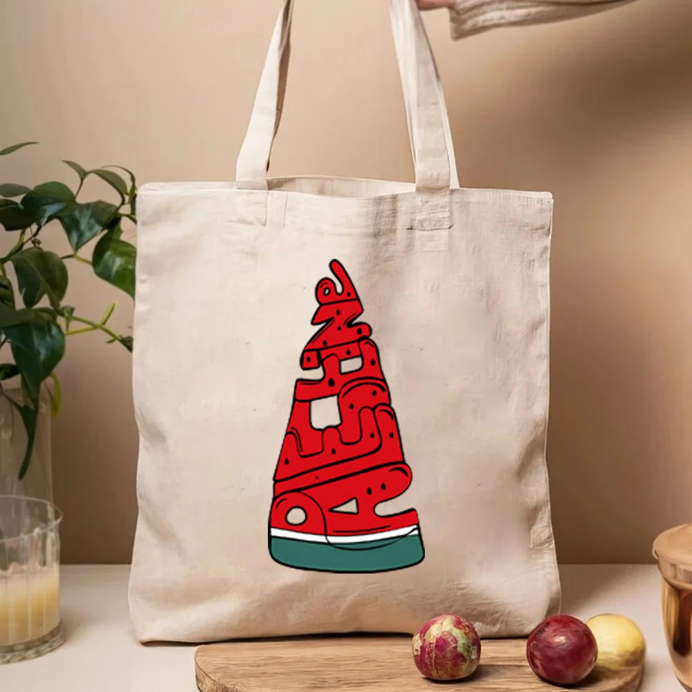 Stand with Love and Peace College Tote Bags Funny This Is Not A Watermelon Women's Elegant Large Handbag  Female Shoulder Bags