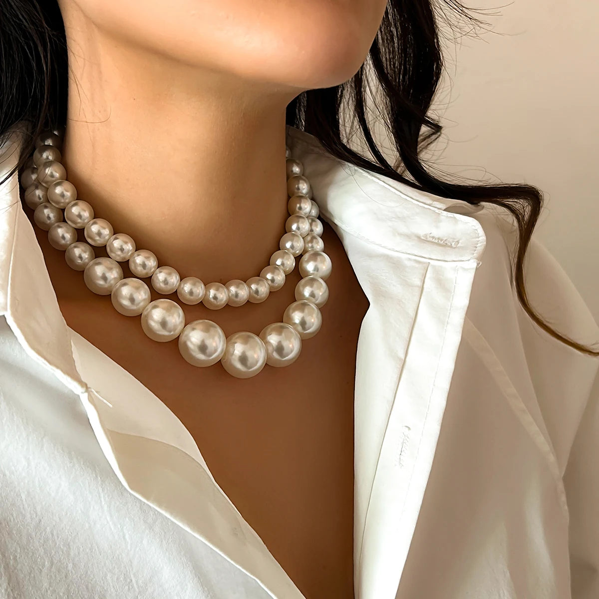 Faux Pearl Beaded Necklaces for Women Wedding Party