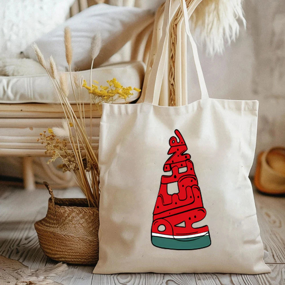 Stand with Love and Peace College Tote Bags Funny This Is Not A Watermelon Women's Elegant Large Handbag  Female Shoulder Bags