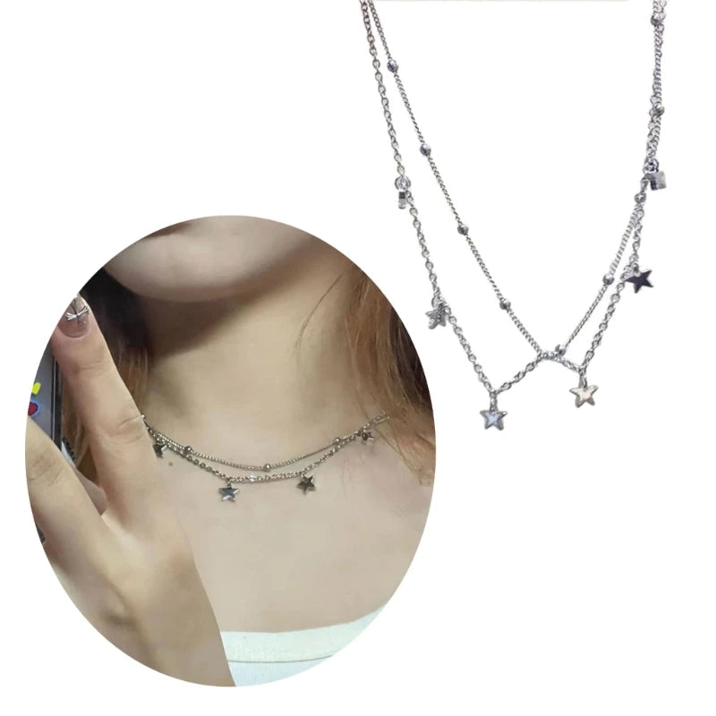 Star cluster beaded necklace