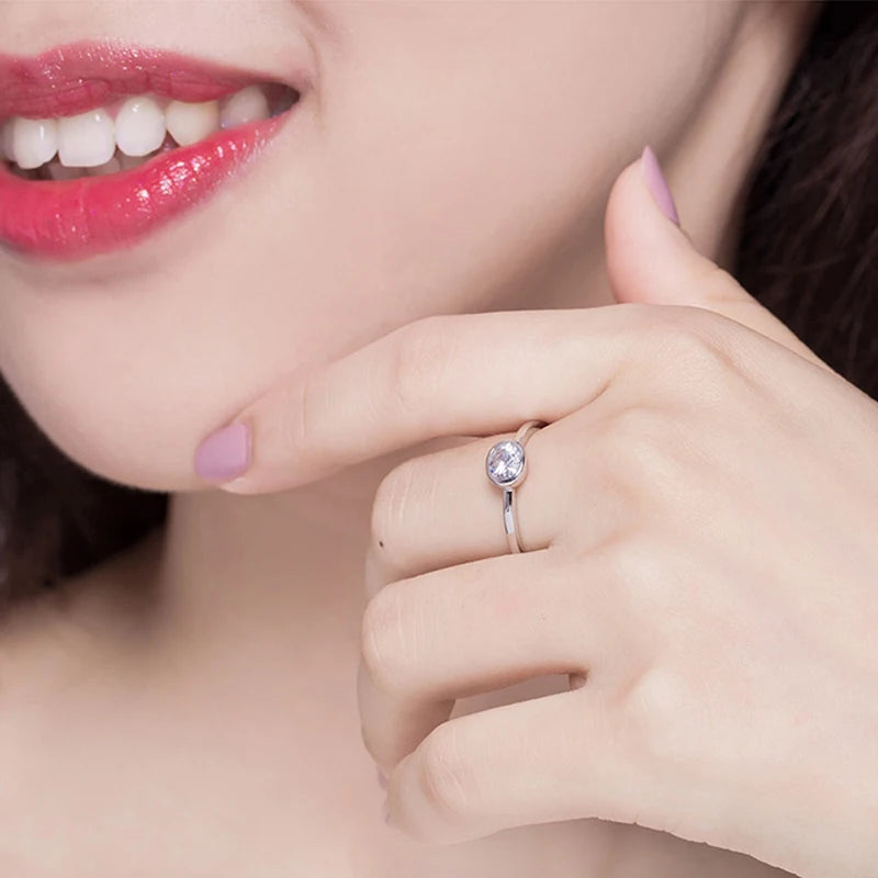 Clear CZ Finger Ring Minimalist