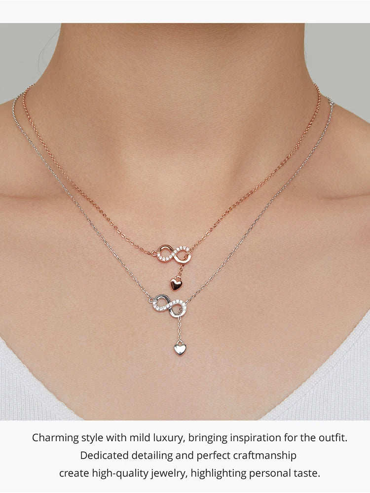 Silver Infinity Love Necklaces and Eternal Love Necklace