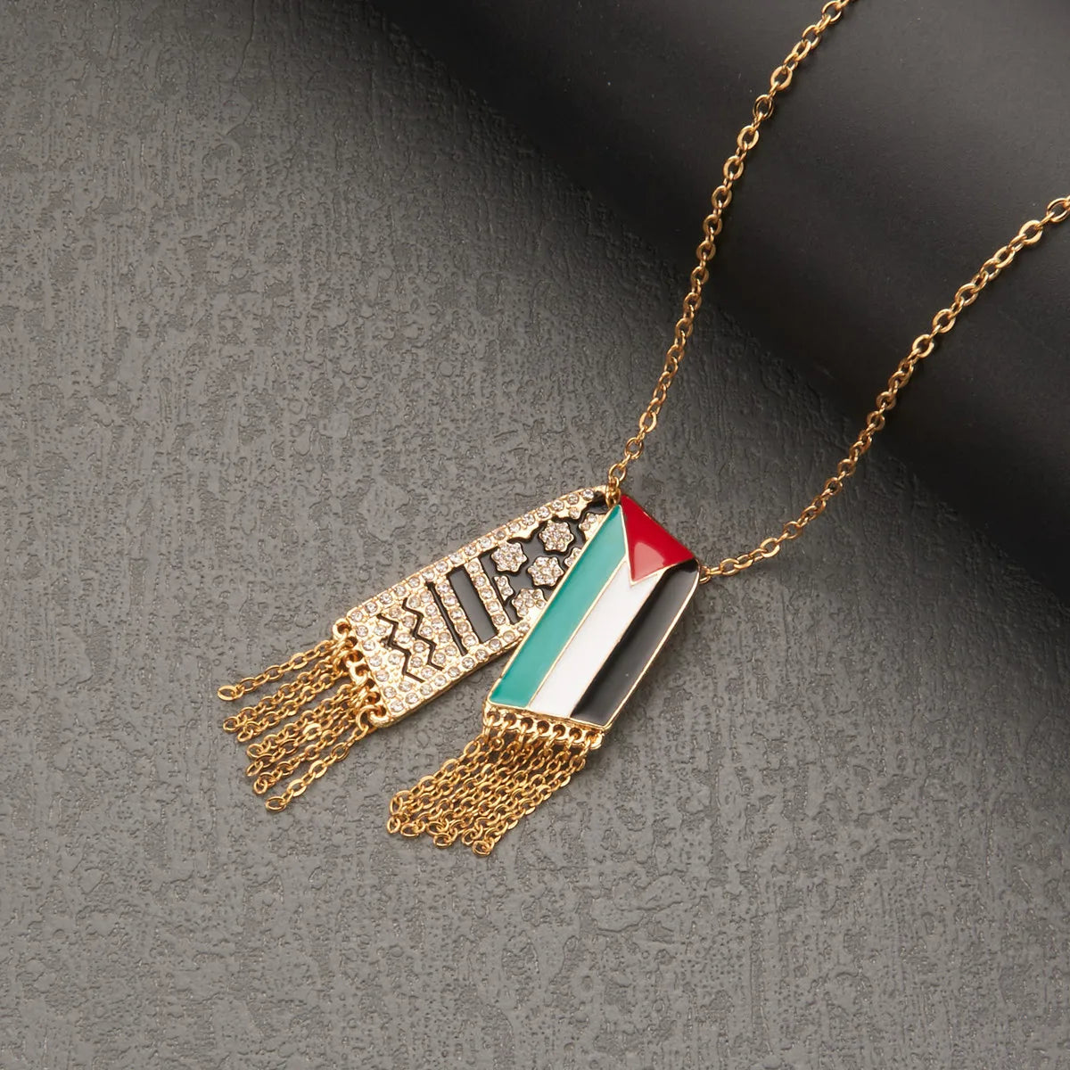 Stainless Steel Palestine Scarf Necklace Pendant For Women Jewelry palestinian Accessories