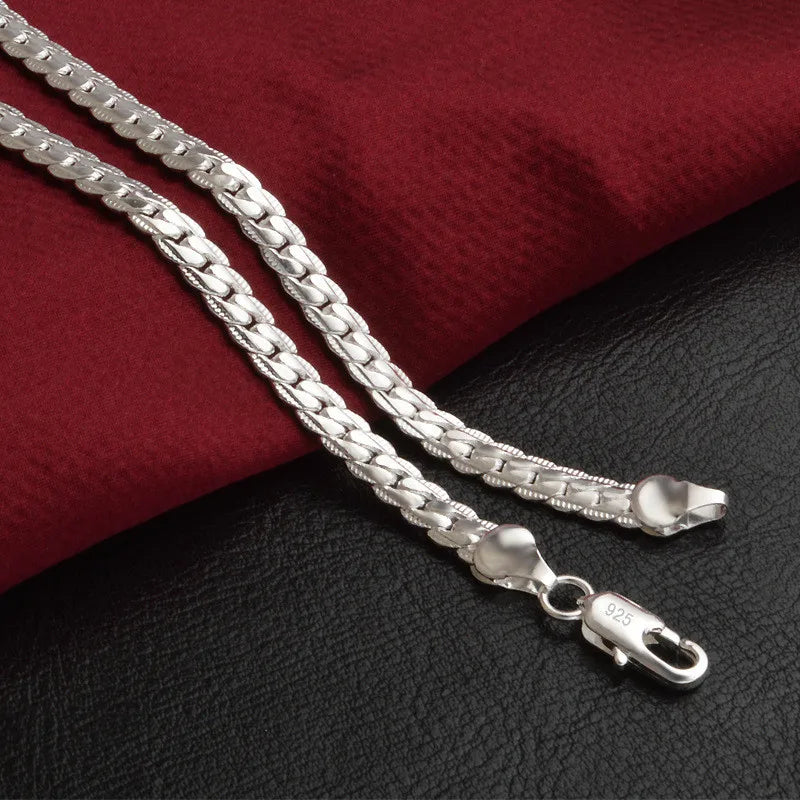 925 Sterling Silver Noble Luxury Necklace Chain 20-60mm