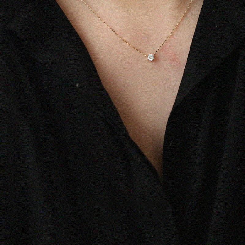 white zircon necklace