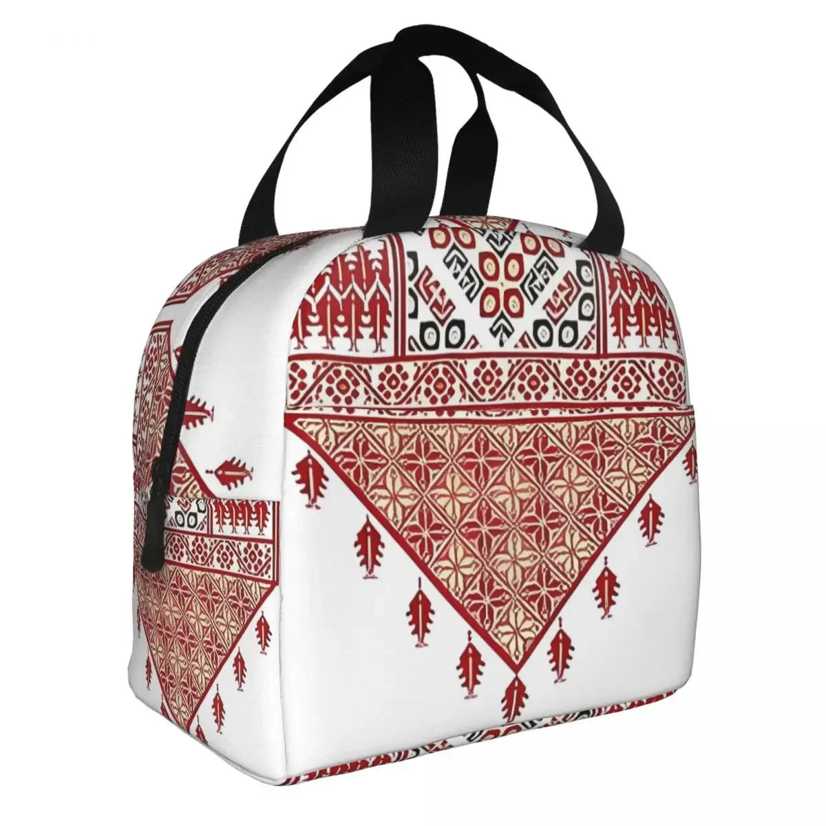 Tatreez Cross Arabic Insulated Lunch Bags Thermal Bag   Leakproof Tote Lunch Box Food Storage Bags