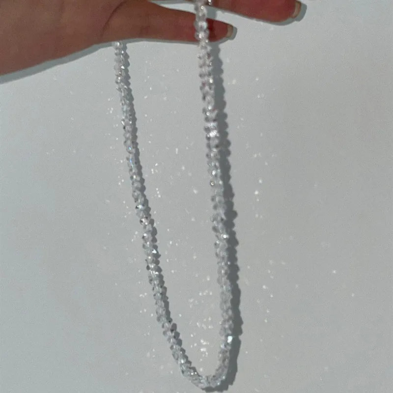 white crystal necklace