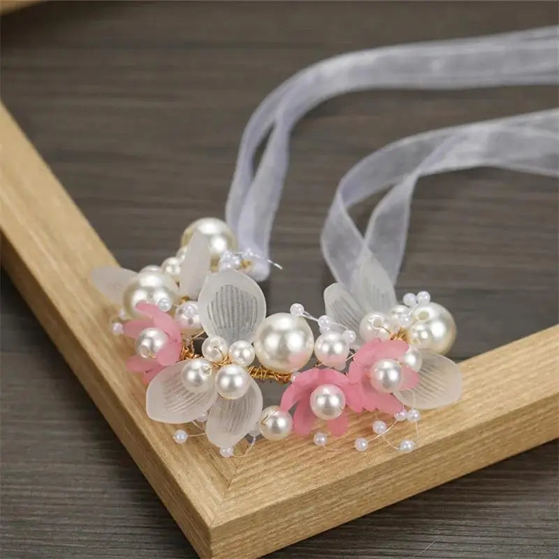 Pearl Headpiece Flower Wreath