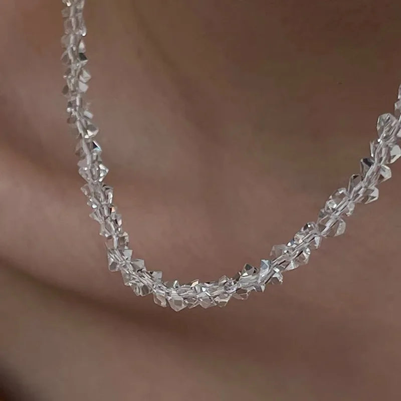 white crystal necklace