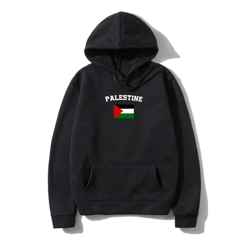 New Loose Hip Hop Sweatshirt Palestinian Flag Sweatshirt Retro Fall/winter  Palestine Couple Hoodies