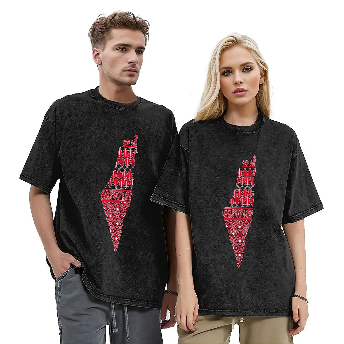 Palestinian keffiyeh T Shirt Palestine map Streetwear T-Shirts 2025 Simple Fashion Tshirt For Men Women Short-Sleeve Design Tees