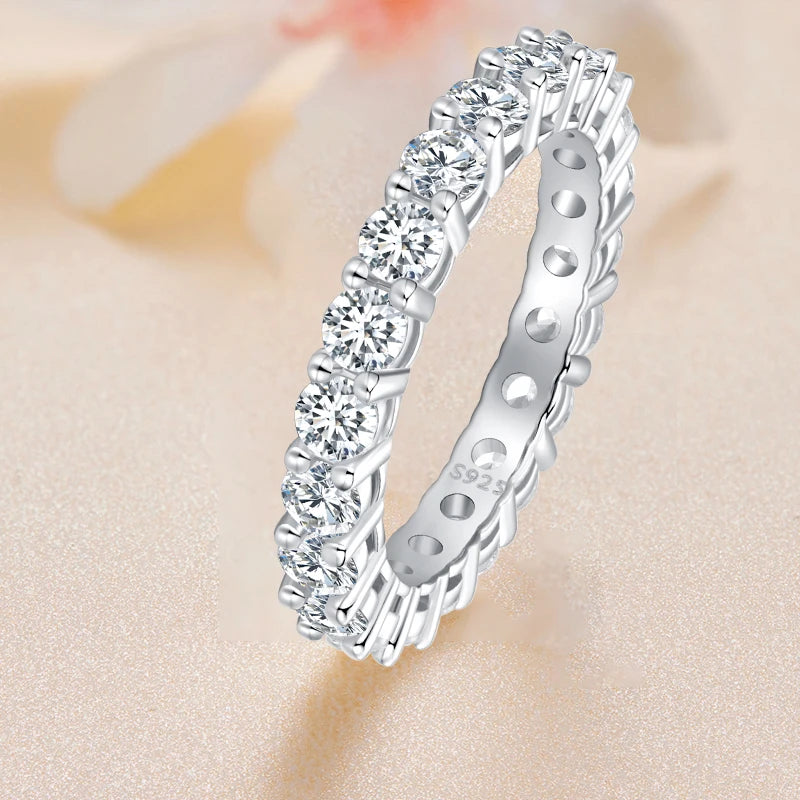 Moissanite Ring Full Eternity Band