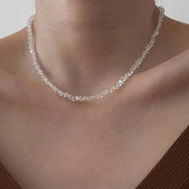 white crystal necklace