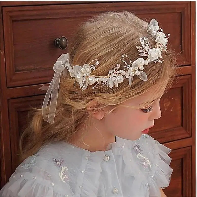 Pearl Headpiece Flower Wreath