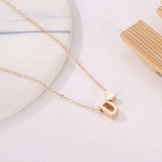 Aurora Small Heart Initial Necklace in Gold and Silver