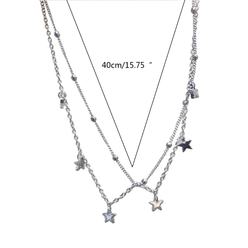 Star cluster beaded necklace