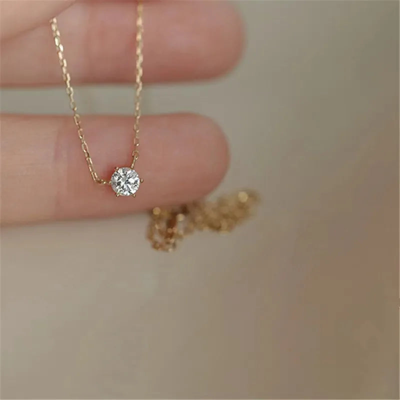 white zircon necklace