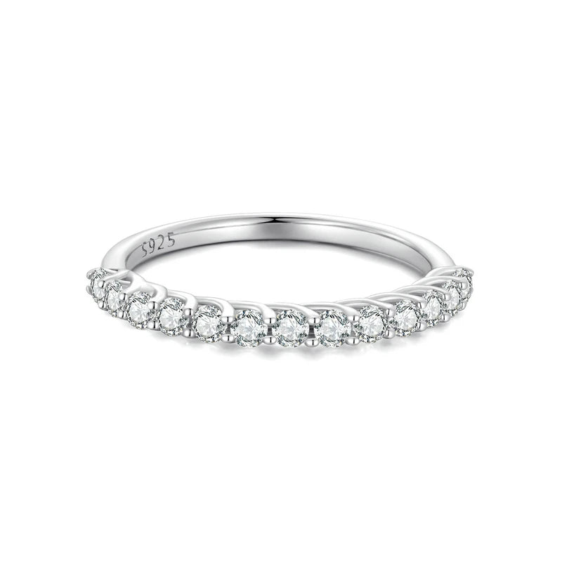 Moissanite Half Band Eternity Ring for Women