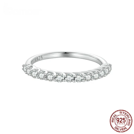 Moissanite Half Band Eternity Ring for Women