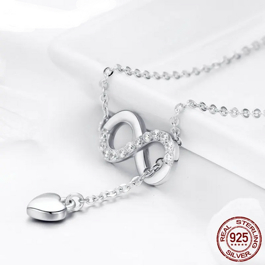 Silver Infinity Love Necklaces and Eternal Love Necklace